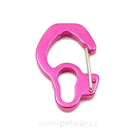 Karabinka na psí známku - fuchsie