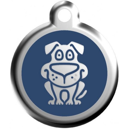 Střední 30 mm velká identifikační tagiska pro středně velkého a velkého psa Red Dingo - pes modrý