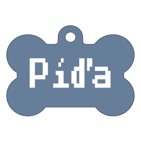 Světle modrá psí známka kostička s gravírováním dle Vlastního Designu