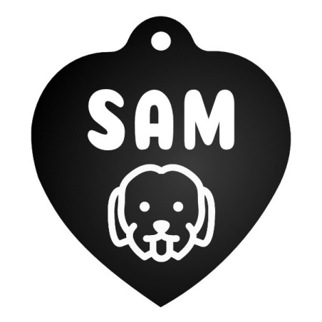 Psí známka pro psa Srdíčko s originálním Gravírováním - Online Design