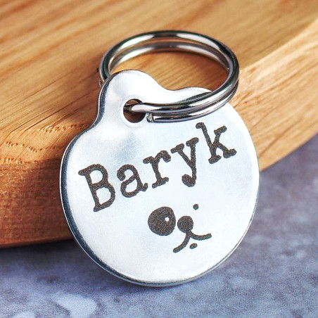 Nerezová psí známka s gravírováním Fiber laserem do hloubky