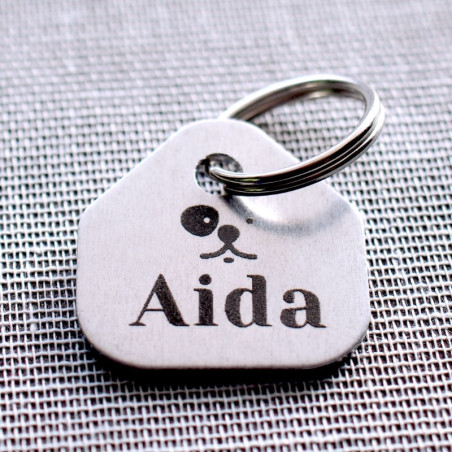 Známka pro psy ze surového hliníku, která se často používá i jako registrační obecní známka.