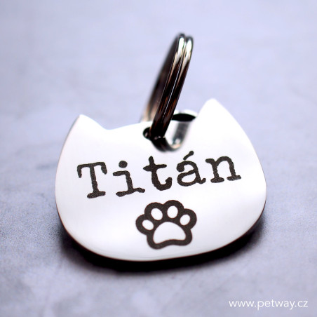 Luxusní psí a kočičí identifikační známka pro kočku i psa s gravírováním jména