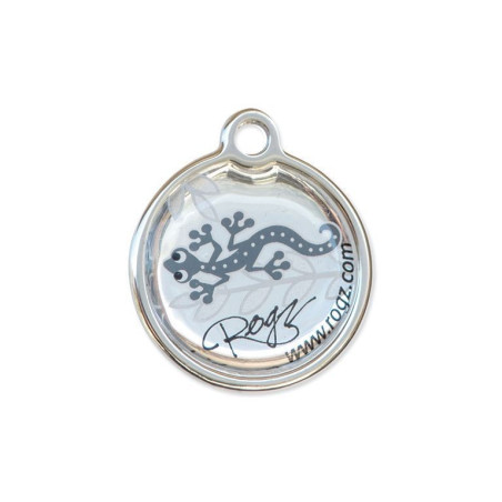Malá ID známka pro psa Rogz - Silver Gecko