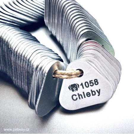 Identifikační psí známky pro město a obec gravírováním