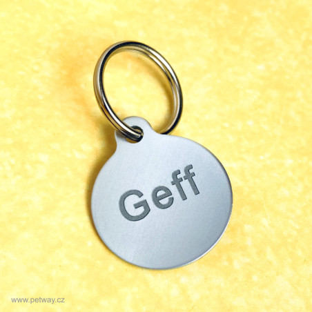 Identifikační údaje jsou na psí známku vygravírovány speciálním Fiber laserem na kovy.