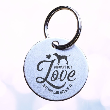 Kulatá nerezová psí známka pro domácího mazlíčka podle vlastního návrhu