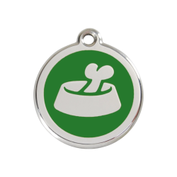 Psí známka zelená kost Red Dingo pro psy