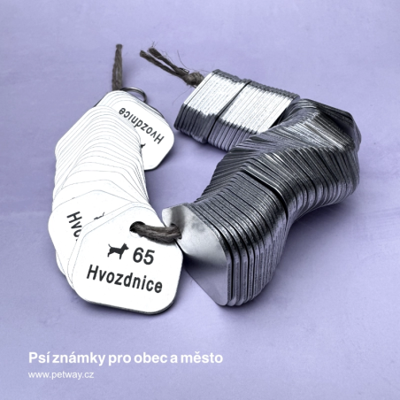 Hliníkové známky pro psy pro obce a města